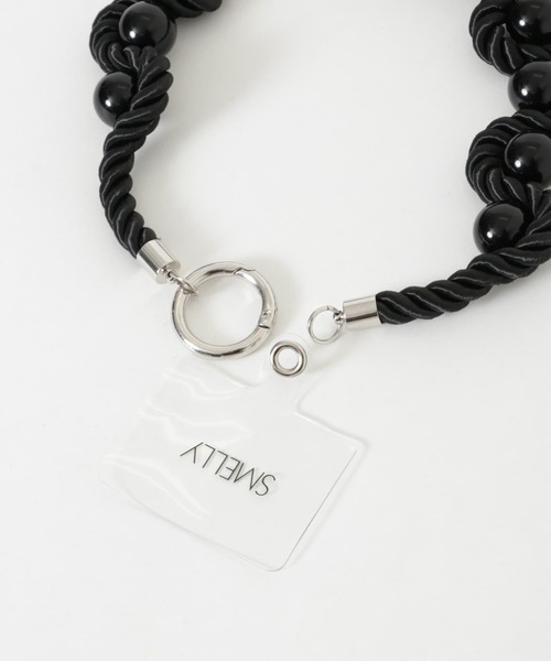 SMELLY（スメリー）の「ツイストロープボールハンドストラップ（スマホグッズ・レディース・ブラック/シルバー・-）」の10枚目の写真