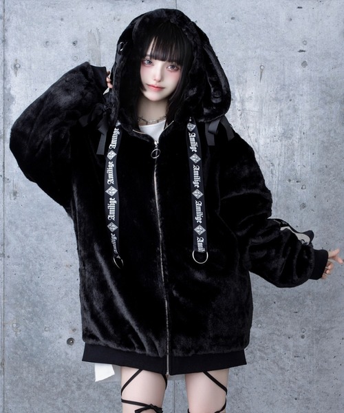 ウサ耳ファーZIPコート（その他アウター）｜Amilige（アミリージュ）の