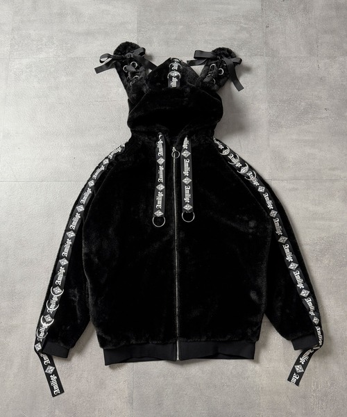 Amilige ウサ耳ファーZIPコート ブラック FREE ブルゾン パーカー ウサ耳ファーZIPコート（その他アウター）｜Amilige（アミリージュ）の