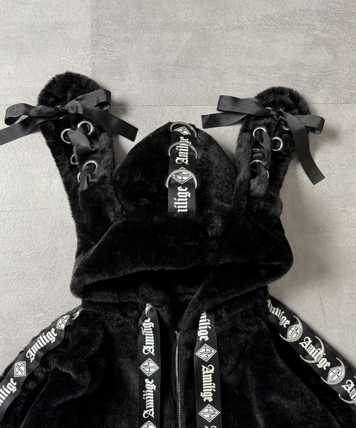 ウサ耳ファーZIPコート（その他アウター）｜Amilige（アミリージュ）の