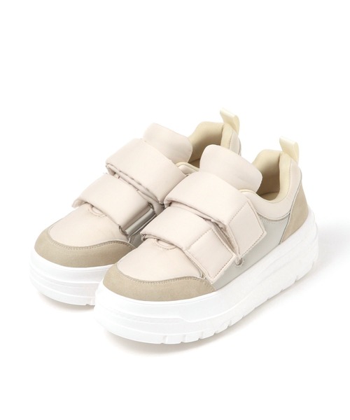 niko and...（ニコアンド）の「オリジナルパフィーベルトスニーカー（スニーカー・レディース・その他1/ブラック/アイボリー・LARGE/MEDIUM）」の2枚目の写真