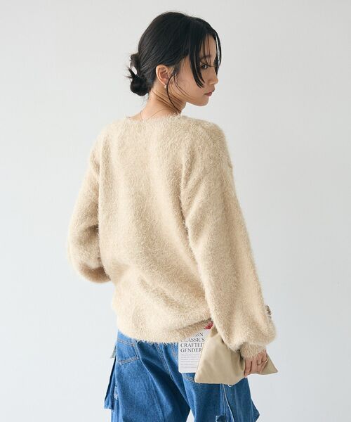 CRAFT STANDARD BOUTIQUE（クラフトスタンダードブティック）の「【SET】ビスチェ付きシャギーニットプルオーバー（ニット/セーター・レディース・ブラック/ベージュ/グレー・FREE）」の7枚目の写真