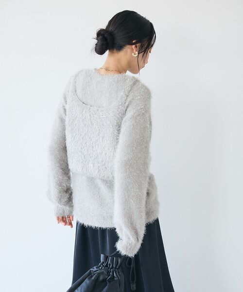 CRAFT STANDARD BOUTIQUE（クラフトスタンダードブティック）の「【SET】ビスチェ付きシャギーニットプルオーバー（ニット/セーター・レディース・ブラック/ベージュ/グレー・FREE）」の21枚目の写真
