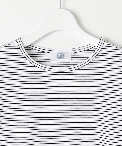 J.PRESS(ジェイプレス)の「ベーシックジャージーシャツテール ボーダー カットソー(Tシャツ/カットソー・レディース・ネイビー系1・T13)」の7枚目の写真