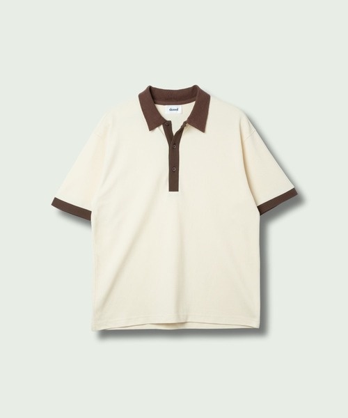 skoool(スクール)の「バイカラーカノコポロシャツ/リンガーデザイン × 配色アクセント(Tシャツ/カットソー・メンズ・ネイビー/アイボリー・LARGE/MEDIUM/SMALL)」の10枚目の写真