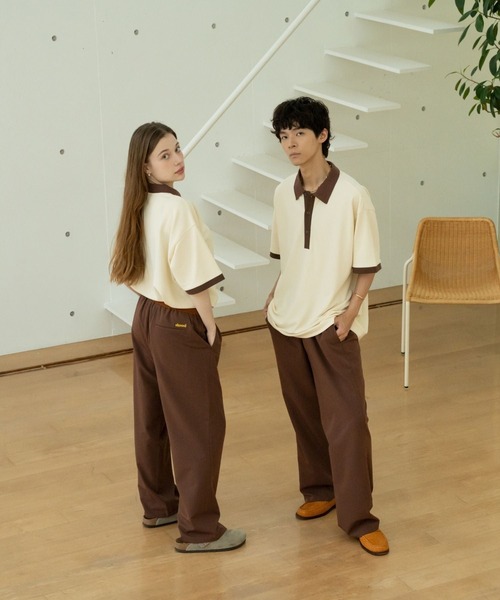 skoool(スクール)の「バイカラーカノコポロシャツ/リンガーデザイン × 配色アクセント(Tシャツ/カットソー・メンズ・ネイビー/アイボリー・LARGE/MEDIUM/SMALL)」の15枚目の写真