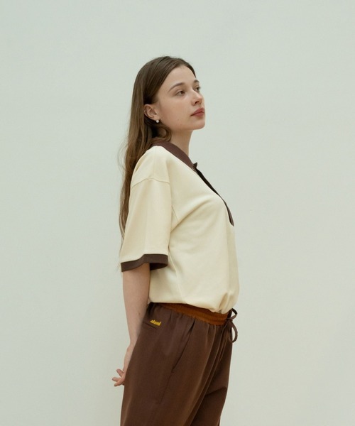 skoool(スクール)の「バイカラーカノコポロシャツ/リンガーデザイン × 配色アクセント(Tシャツ/カットソー・メンズ・ネイビー/アイボリー・LARGE/MEDIUM/SMALL)」の16枚目の写真