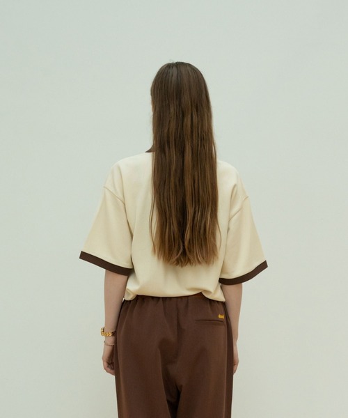 skoool(スクール)の「バイカラーカノコポロシャツ/リンガーデザイン × 配色アクセント(Tシャツ/カットソー・メンズ・ネイビー/アイボリー・LARGE/MEDIUM/SMALL)」の21枚目の写真