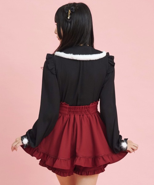 Secret Honey(シークレットハニー)の「ファートリミングブラウス(シャツ/ブラウス・レディース・ブラック/グレー・MEDIUM)」の10枚目の写真
