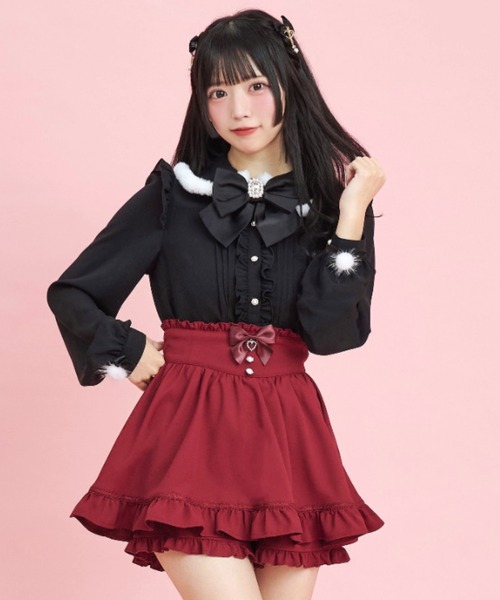 Secret Honey(シークレットハニー)の「ファートリミングブラウス(シャツ/ブラウス・レディース・ブラック/グレー・MEDIUM)」の11枚目の写真