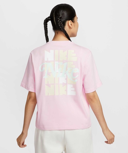 ☆日本未入荷*Massimo Dutti*新作*ボクシーフィットTシャツ/PINK セール】ナイキ スポーツウェア ウィメンズ ボクシー Tシャツ