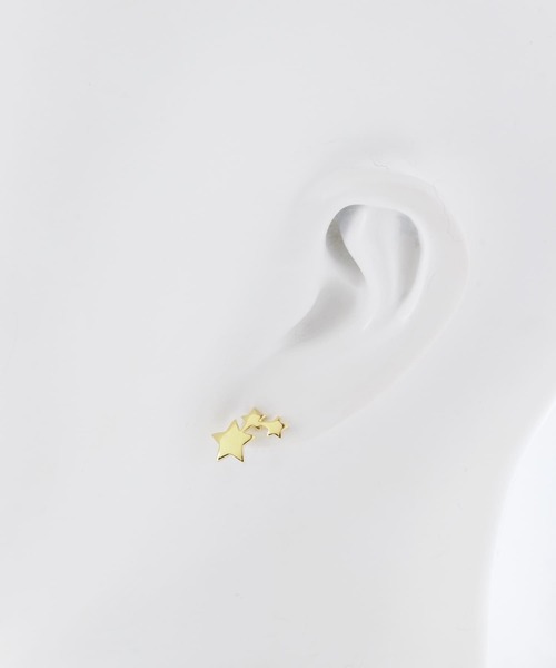 URBAN RESEARCH Sonny Label(アーバンリサーチサニーレーベル)の「スリースターピアス(ピアス(両耳用)・レディース・ゴールド/シルバー・ONE)」の5枚目の写真
