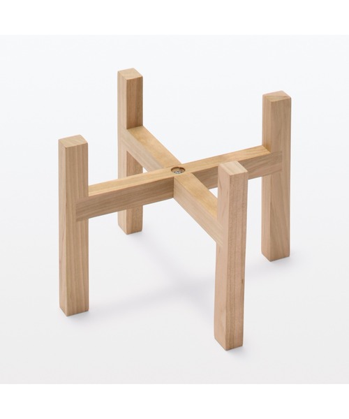 無印良品(ムジルシリョウヒン)の「木製スタンド 小 ペットフードボウル用 約18.5×18.5×高さ13cm(その他ペットグッズ・メンズ・ナチュラル・FREE)」の2枚目の写真