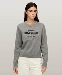 ロゴクルーネックセーター