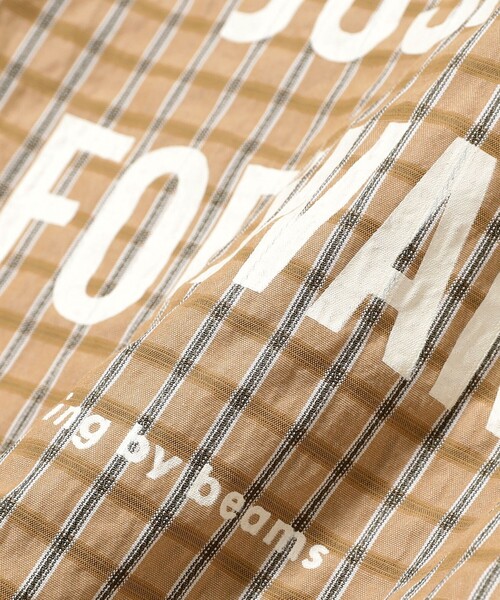 B:MING by BEAMS（ビーミングバイビームス）の「バックプリント ショートスリーブ バンドカラーシャツ 2025SS（100～140cm）（シャツ/ブラウス・キッズ・ベージュ/サックスブルー・130/120/140/110/100）」の13枚目の写真