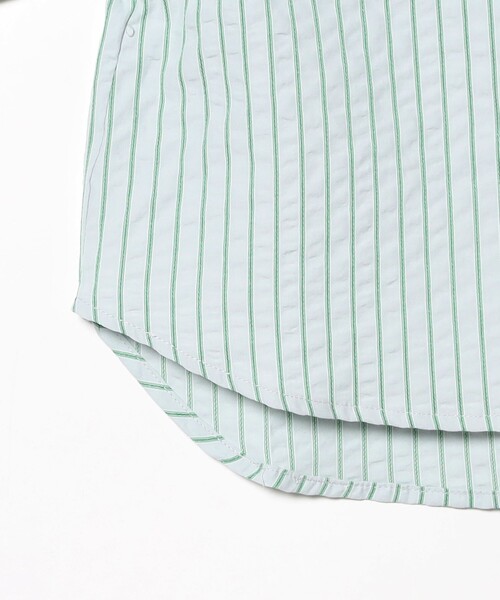 B:MING by BEAMS（ビーミングバイビームス）の「バックプリント ショートスリーブ バンドカラーシャツ 2025SS（100～140cm）（シャツ/ブラウス・キッズ・ベージュ/サックスブルー・130/120/140/110/100）」の17枚目の写真