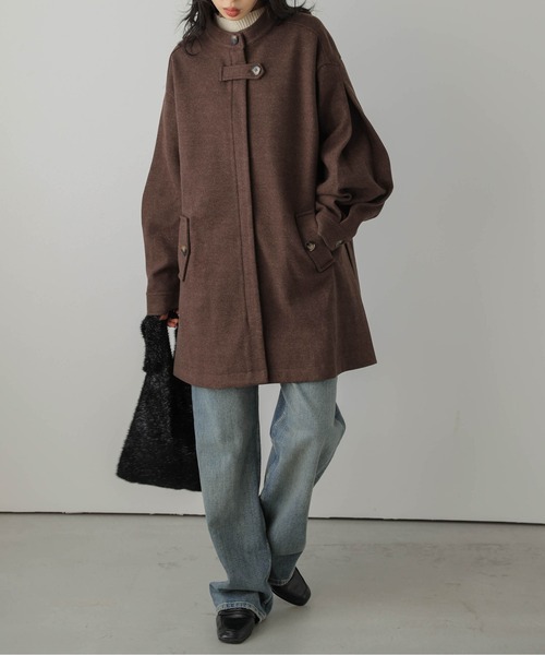 Aラインスタンドカラーコート（その他アウター）｜AMELY（エミリー）の