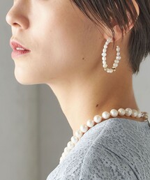 SHIPS | ゴールドポイント 淡水パール フープ ピアス(ピアス（両耳用）)