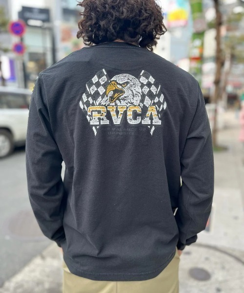 RVCA メンズ SPEED EAGLE LT ロンＴ/ルーカバックプリント長袖ロンT（Tシャツ/カットソー）｜RVCA（ルーカ）