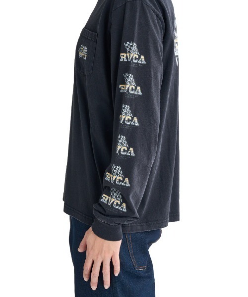 RVCA(ルーカ)の「RVCA メンズ SPEED EAGLE LT ロンT/ルーカバックプリント長袖ロンT(Tシャツ/カットソー・メンズ・ブラック/ホワイト/パープル・SMALL/MEDIUM/LARGE/X-LARGE)」の10枚目の写真