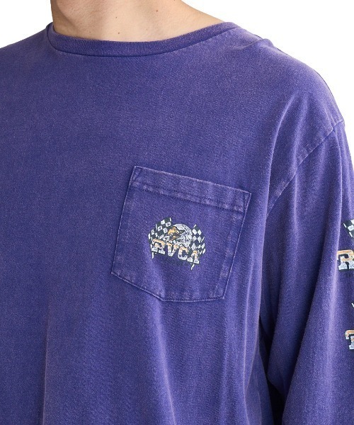 RVCA(ルーカ)の「RVCA メンズ SPEED EAGLE LT ロンT/ルーカバックプリント長袖ロンT(Tシャツ/カットソー・メンズ・ブラック/ホワイト/パープル・SMALL/MEDIUM/LARGE/X-LARGE)」の13枚目の写真