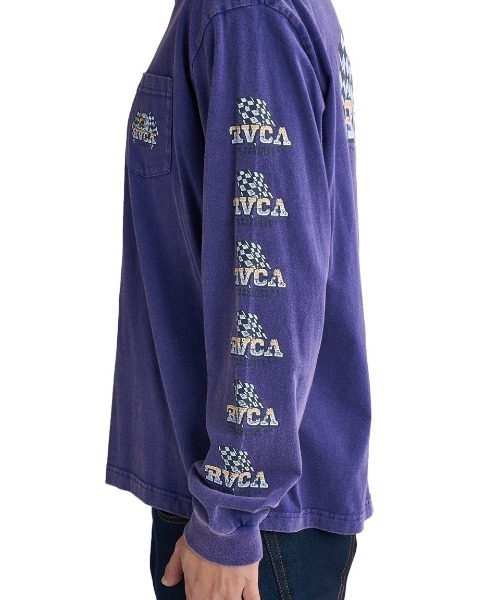 RVCA(ルーカ)の「RVCA メンズ SPEED EAGLE LT ロンT/ルーカバックプリント長袖ロンT(Tシャツ/カットソー・メンズ・ブラック/ホワイト/パープル・SMALL/MEDIUM/LARGE/X-LARGE)」の14枚目の写真