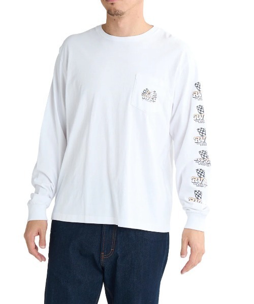 RVCA(ルーカ)の「RVCA メンズ SPEED EAGLE LT ロンT/ルーカバックプリント長袖ロンT(Tシャツ/カットソー・メンズ・ブラック/ホワイト/パープル・SMALL/MEDIUM/LARGE/X-LARGE)」の4枚目の写真