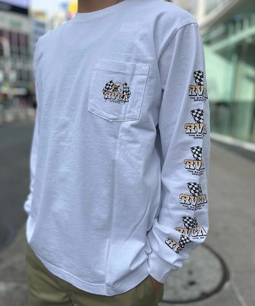 RVCA(ルーカ)の「RVCA メンズ SPEED EAGLE LT ロンT/ルーカバックプリント長袖ロンT(Tシャツ/カットソー・メンズ・ブラック/ホワイト/パープル・SMALL/MEDIUM/LARGE/X-LARGE)」の15枚目の写真