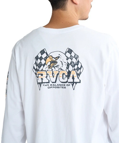 RVCA(ルーカ)の「RVCA メンズ SPEED EAGLE LT ロンT/ルーカバックプリント長袖ロンT(Tシャツ/カットソー・メンズ・ブラック/ホワイト/パープル・SMALL/MEDIUM/LARGE/X-LARGE)」の16枚目の写真