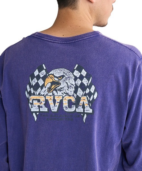 RVCA(ルーカ)の「RVCA メンズ SPEED EAGLE LT ロンT/ルーカバックプリント長袖ロンT(Tシャツ/カットソー・メンズ・ブラック/ホワイト/パープル・SMALL/MEDIUM/LARGE/X-LARGE)」の18枚目の写真