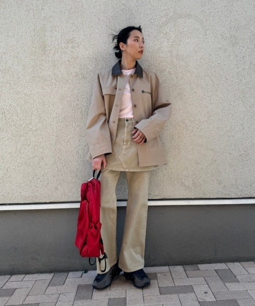 emmi（エミ）の「スカートレイヤードセミフレアパンツ（その他パンツ・レディース・ベージュ/インディゴブルー・0/1）」の21枚目の写真