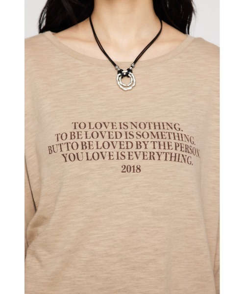 LAGUA GEM（ラグアジェム）の「LOOSEY PRINT LONG SLEEVE Tシャツ（Tシャツ/カットソー・レディース・ベージュ/アイボリー/ブラック・FREE）」の12枚目の写真