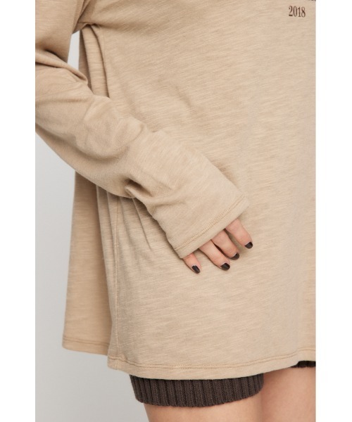 LAGUA GEM（ラグアジェム）の「LOOSEY PRINT LONG SLEEVE Tシャツ（Tシャツ/カットソー・レディース・ベージュ/アイボリー/ブラック・FREE）」の13枚目の写真