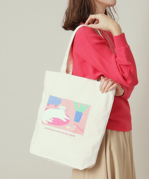 ITS'DEMO（イッツデモ）の「◆【A4対応／全7柄】グラフィックトート（トートバッグ・レディース・アイボリー系/アイボリー系3/アイボリー系2/ブラック/アイボリー/アイボリー系1/ブラック系・00）」の20枚目の写真