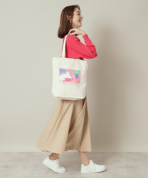 ITS'DEMO（イッツデモ）の「◆【A4対応／全7柄】グラフィックトート（トートバッグ・レディース・アイボリー系/アイボリー系3/アイボリー系2/ブラック/アイボリー/アイボリー系1/ブラック系・00）」の21枚目の写真