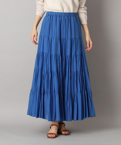 ドレステリア ウールツイルスカート　青 ドレステリア ウールツイルスカート 青 公式】DRESSTERIOR