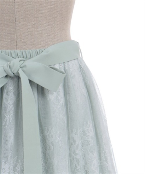 axes femme POETIQUE（アクシーズファムポエティック）の「バックフリルチュールスカート（スカート・レディース・ピンク/イエロー/グリーン・MEDIUM）」の14枚目の写真