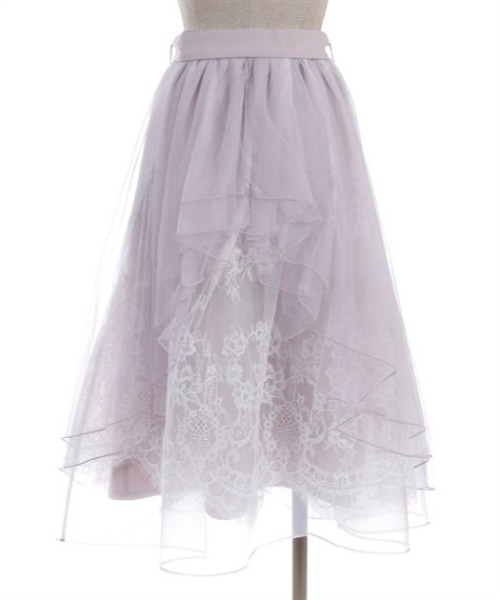 新品タグ付！アクシーズファム★バックフリルチュールスカート★完売 バックフリルチュールスカート | outlet | axes femme online shop