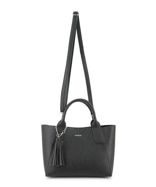 MURUA（ムルーア）の「MURUA(ムルーア) 2WAYハンドバッグ MR-B1325 タッセル（ハンドバッグ・レディース・ブラック/ライトグレー/ネイビー・FREE）」の12枚目の写真