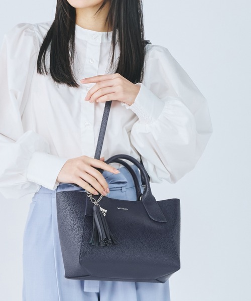 MURUA（ムルーア）の「MURUA(ムルーア) 2WAYハンドバッグ MR-B1325 タッセル（ハンドバッグ・レディース・ブラック/ライトグレー/ネイビー・FREE）」の20枚目の写真