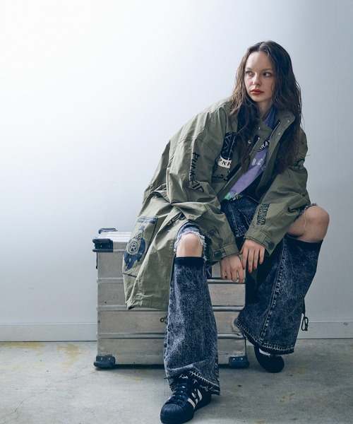 RNA（アールエヌエー）の「C0783 マルチプリントＢＩＧモッズコート（モッズコート・レディース・ピンク/カーキ/ネイビー・MEDIUM）」の18枚目の写真