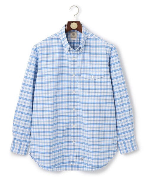 J.PRESS(ジェイプレス)の「【KING SIZE】コットンオックス マルチチェック シャツ / ボタンダウン(シャツ/ブラウス・メンズ・ブルー系3/ホワイト系3・5L/4L/3L/2L)」の2枚目の写真
