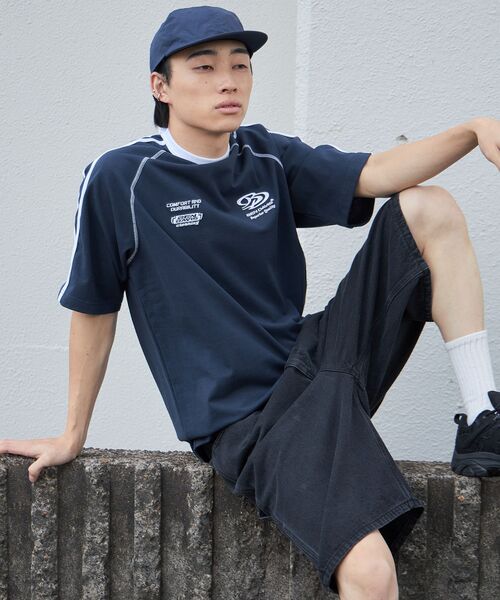 BEN DAVIS(ベンデイビス)の「【BEN DAVIS(ベンデイビス)】SIDE STRIPE TEAM TEE / Tシャツ 半袖 ゲームシャツ ブロークコア ラグラン クルーネック(Tシャツ/カットソー・メンズ・オフホワイト/ブラック/ホワイト/ネイビー・MEDIUM/LARGE/X-LARGE)」の19枚目の写真