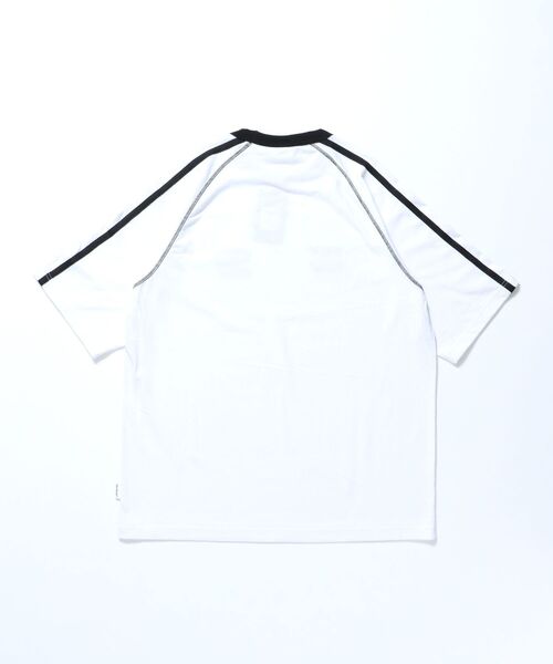 BEN DAVIS(ベンデイビス)の「【BEN DAVIS(ベンデイビス)】SIDE STRIPE TEAM TEE / Tシャツ 半袖 ゲームシャツ ブロークコア ラグラン クルーネック(Tシャツ/カットソー・メンズ・オフホワイト/ブラック/ホワイト/ネイビー・MEDIUM/LARGE/X-LARGE)」の6枚目の写真