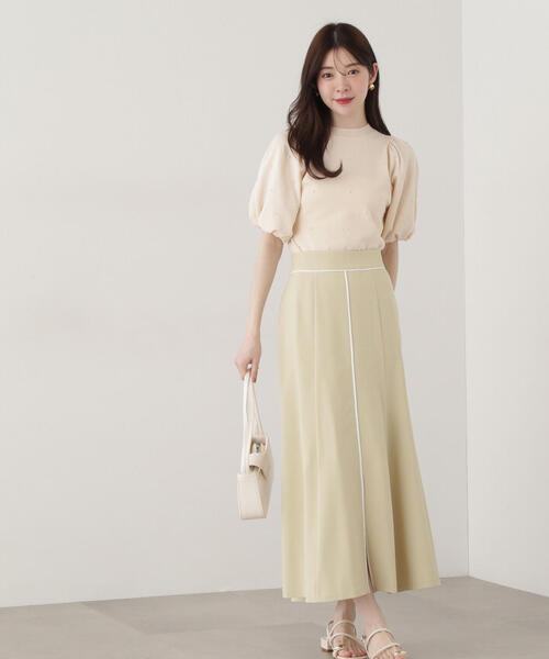 PROPORTION BODY DRESSING（プロポーションボディドレッシング）の「パール付きバルーン袖ニット / 1215170310（ニット/セーター・レディース・ベージュ/ピンク/ブルー・FREE）」の6枚目の写真