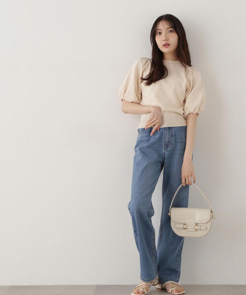 PROPORTION BODY DRESSING（プロポーションボディドレッシング）の「パール付きバルーン袖ニット / 1215170310（ニット/セーター・レディース・ベージュ/ピンク/ブルー・FREE）」の8枚目の写真