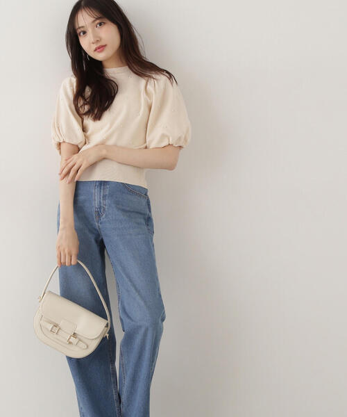 PROPORTION BODY DRESSING（プロポーションボディドレッシング）の「パール付きバルーン袖ニット / 1215170310（ニット/セーター・レディース・ベージュ/ピンク/ブルー・FREE）」の9枚目の写真