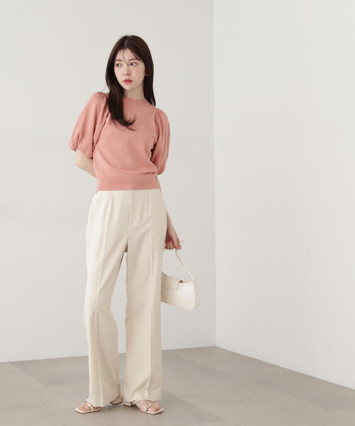 PROPORTION BODY DRESSING（プロポーションボディドレッシング）の「パール付きバルーン袖ニット / 1215170310（ニット/セーター・レディース・ベージュ/ピンク/ブルー・FREE）」の15枚目の写真