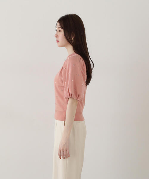 PROPORTION BODY DRESSING（プロポーションボディドレッシング）の「パール付きバルーン袖ニット / 1215170310（ニット/セーター・レディース・ベージュ/ピンク/ブルー・FREE）」の17枚目の写真