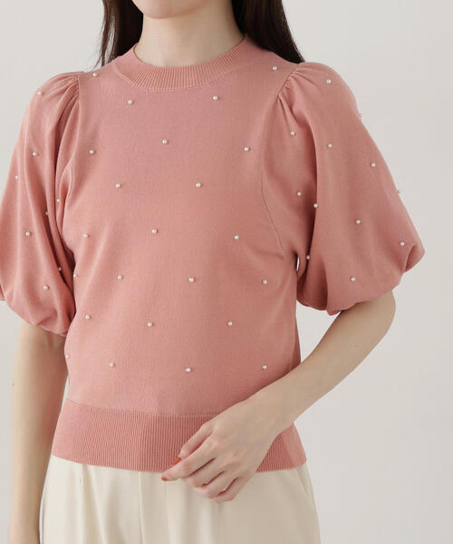 PROPORTION BODY DRESSING（プロポーションボディドレッシング）の「パール付きバルーン袖ニット / 1215170310（ニット/セーター・レディース・ベージュ/ピンク/ブルー・FREE）」の19枚目の写真